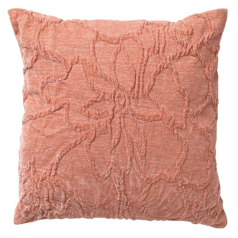 Foto van Dutch decor flora - sierkussen met patroon 45x45 cm muted clay - roze - roze