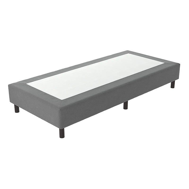 Foto van Verende hotelboxspring zonder matras - antraciet 70x200 cm - bonellvering - inclusief topper - dekbed-discounter.nl