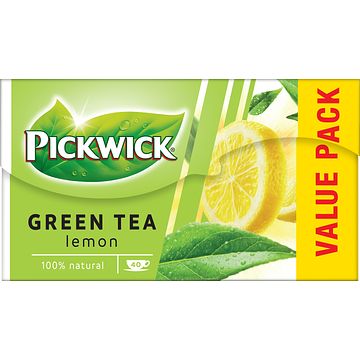 Foto van Pickwick lemon groene thee voordeelpak 40 stuks bij jumbo