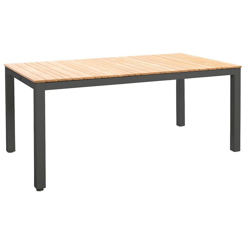 Foto van Yoi diningtafel arashi teak-dark grey 169 x 90 cm