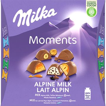 Foto van Milka moments chocolade mix 169g bij jumbo