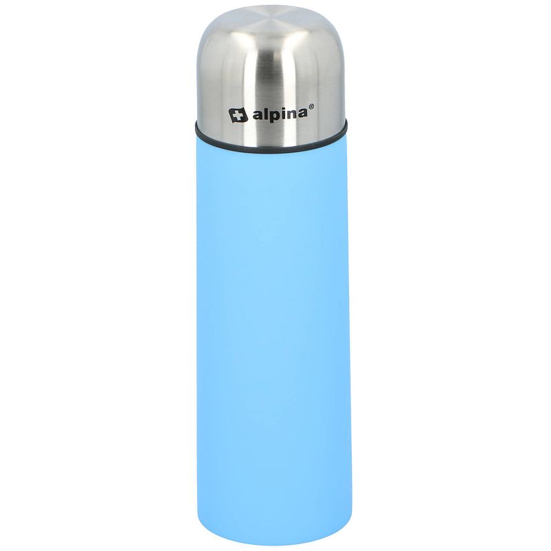 Foto van Rvs thermosfles/isoleerfles mistblauw 750 ml - thermosflessen