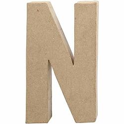 Foto van Creotime papier-mâché letter n 20,5 cm