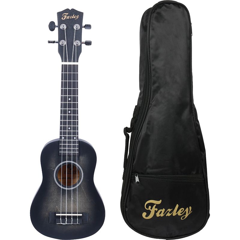 Foto van Fazley k5521-col-bk colourtune sopraan ukelele + gigbag