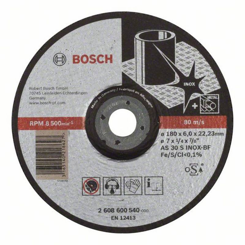 Foto van Bosch accessories bosch 2608600540 afbraamschijf gebogen 180 mm 22.23 mm 1 stuk(s)