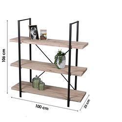 Foto van Gebor - wandkast - stellingkast - open vakken kast - multifunctioneel - industrieel - scandinavisch - zwart -