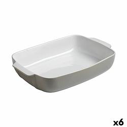 Foto van Ovenschaal pyrex signature rechthoekig 36 x 23 x 8 cm keramisch wit (6 stuks)