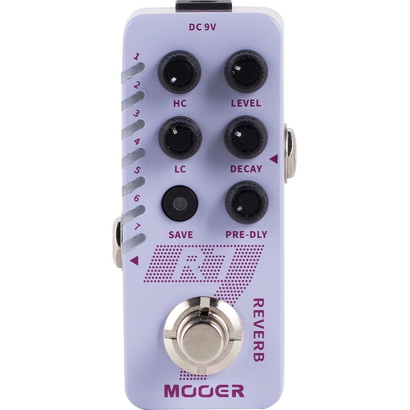 Foto van Mooer r7 reverb compact effectpedaal met 7 soorten reverb