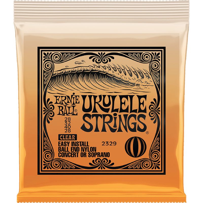 Foto van Ernie ball 2329 ukulele strings clear concert ukelele snarenset