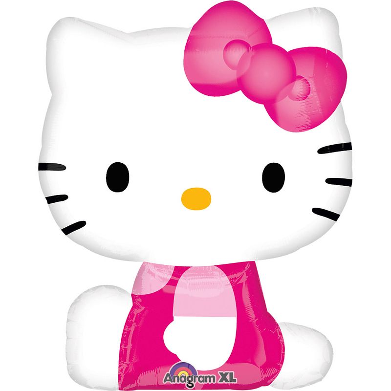 Foto van Anagram folieballon hello kitty junior 56 x 69 cm roze/wit