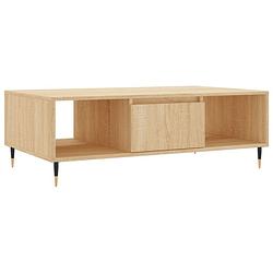 Foto van Vidaxl salontafel 104x60x35 cm bewerkt hout sonoma eikenkleurig