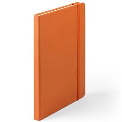 Foto van Luxe schriftje/notitieboekje oranje met elastiek a5 formaat - schriften