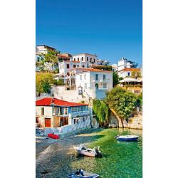 Foto van Dimex greece coast vlies fotobehang 150x250cm 2-banen