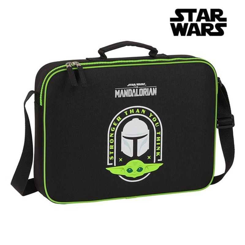 Foto van Schooltas the mandalorian m385 zwart groen (38 x 28 x 6 cm)