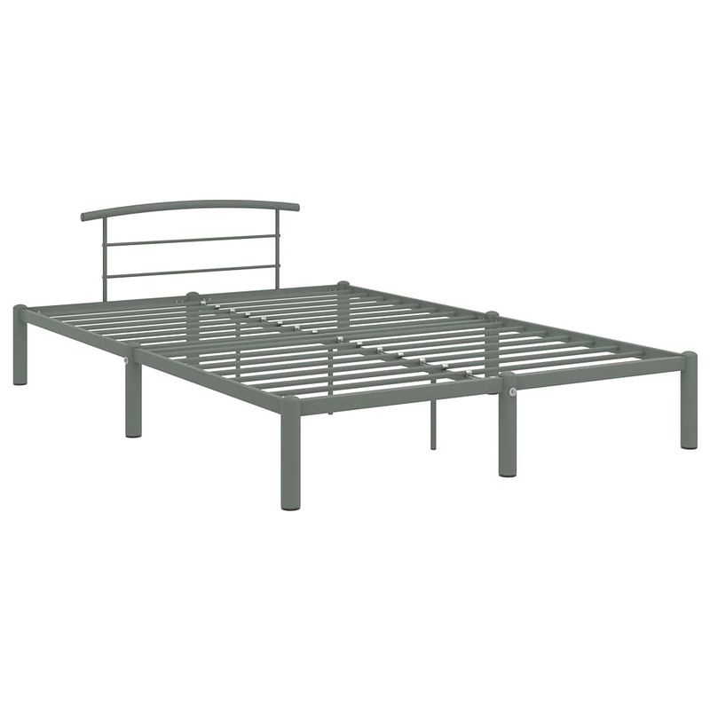 Foto van The living store metalen bedframe - grijs - 210x170x63 cm - 160x200 cm (matras niet inbegrepen) - eenvoudig te monteren