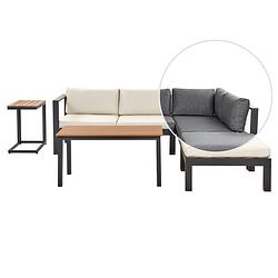 Foto van Beliani messina - loungeset-zwart-aluminium