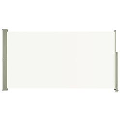 Foto van The living store zijscherm polyester - 160x(0-300) cm - crème - automatische terugrol