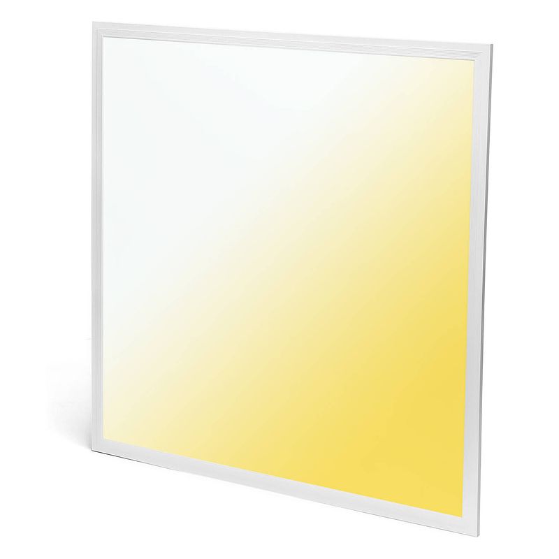 Foto van Led paneel 62x62 - velvalux lumis - led paneel systeemplafond - aanpasbare kleur cct - 40w - inbouw - vierkant - wit -