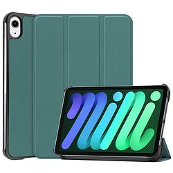 Foto van Basey ipad mini 6 hoesje kunstleer hoes case cover ipad mini 6-donkergroen