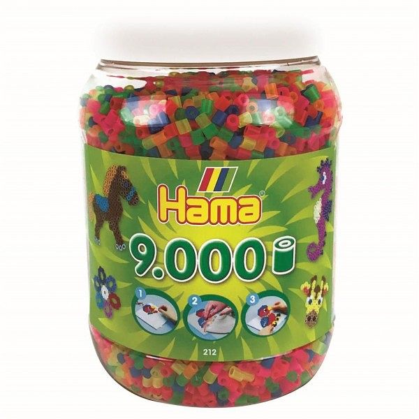 Foto van Strijkkralen hama in pot (9000) neon