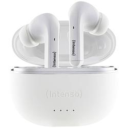 Foto van Intenso t302a in ear headset bluetooth stereo wit noise cancelling indicator voor batterijstatus, headset, oplaadbox, touchbesturing