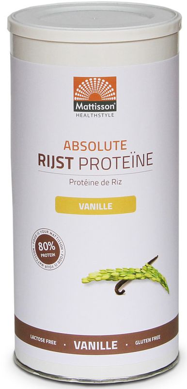 Foto van Mattisson healthstyle rijst proteïne vanille