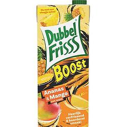 Foto van Dubbelfrisss boost drank ananas & mango met appel 1, 5l bij jumbo