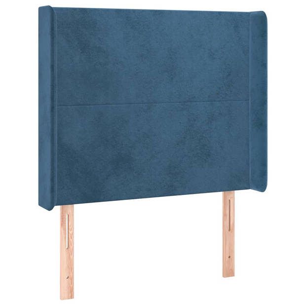 Foto van Vidaxl hoofdbord met randen 83x16x118/128 cm fluweel blauw