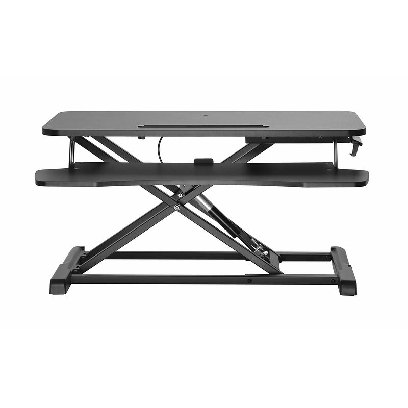 Foto van Bureau zit sta verhoger ergonomisch - werkstation hoogte verstelbaar - 80 cm breed