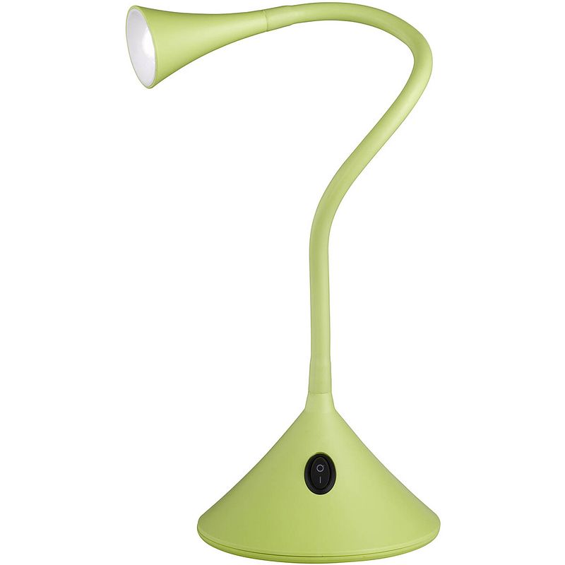 Foto van Led bureaulamp - trion vipa - 3w - warm wit 3000k - rond - mat groen - kunststof