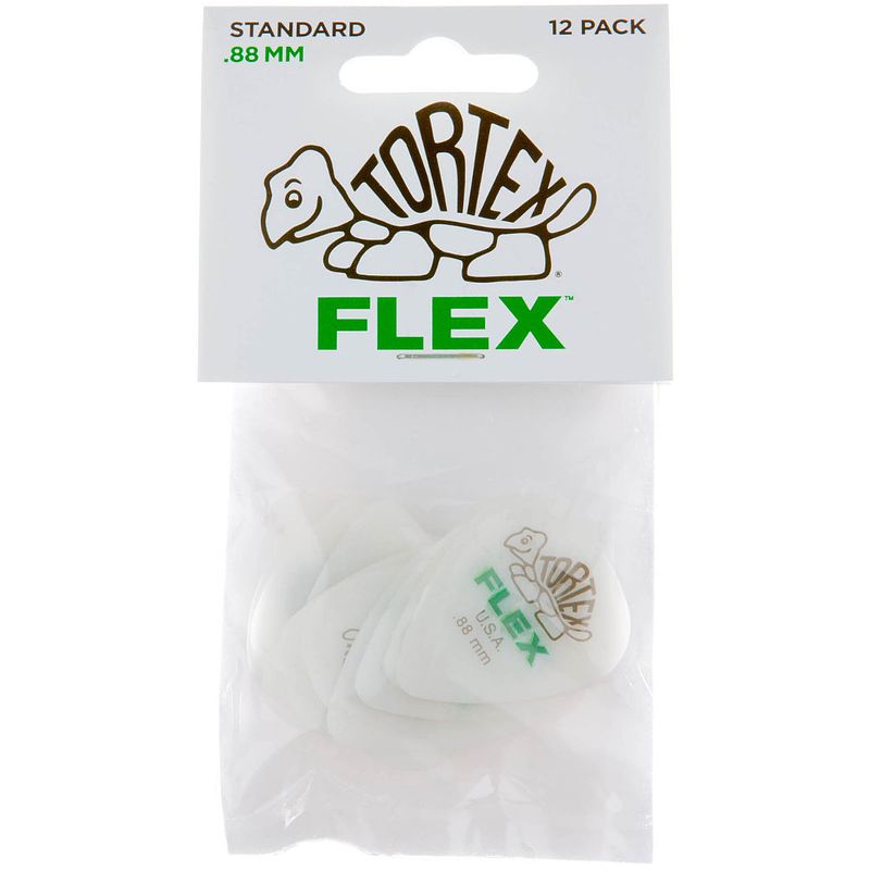 Foto van Dunlop tortex flex standard plectrums 0.88 mm (12 stuks)