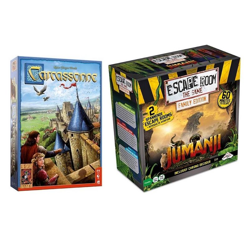 Foto van Spellenbundel - 2 stuks - carcassonne & escape room jumanji