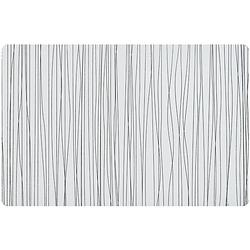 Foto van 1x rechthoekige onderleggers/placemats voor borden wit metallic 30 x 45 cm - placemats
