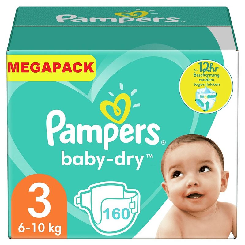 Foto van Pampers - baby dry - maat 3 - megapack - 160 luiers - 6/10kg