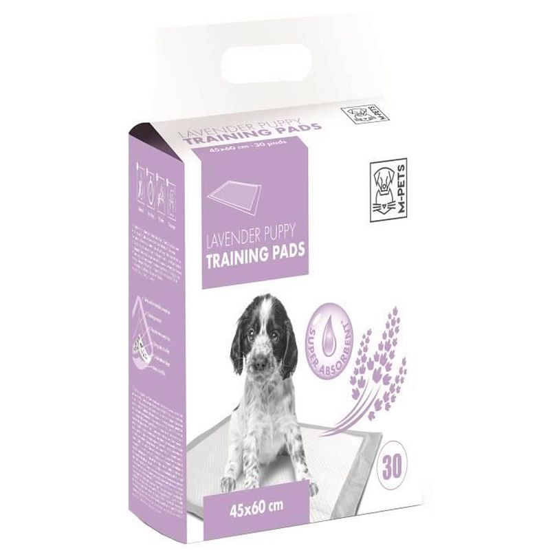 Foto van M-pets lavendel leermat - 30 stuks - 45x60cm - voor puppy