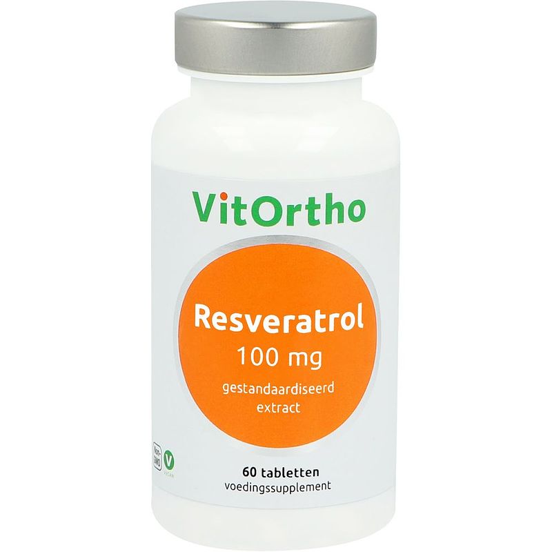 Foto van Vitortho resveratrol 100mg tabletten