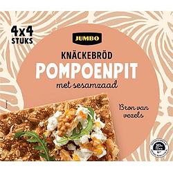 Foto van Jumbo knackebrod pompoenpit 4 x 4 stuks 265g