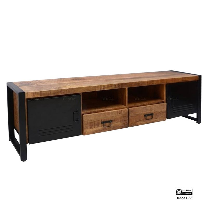 Foto van Benoa bas 2 door 2 drawer tv cabinet 200 cm