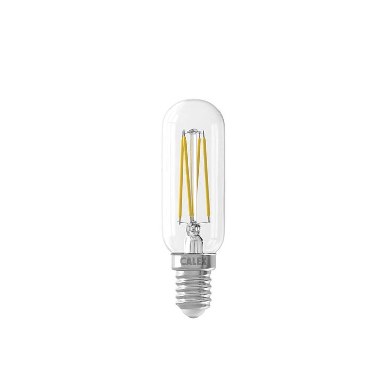 Foto van Calex led volglas filament buismodel 220-240v 3,5w 310lm e14 t25x85, helder 2700k dimbaar