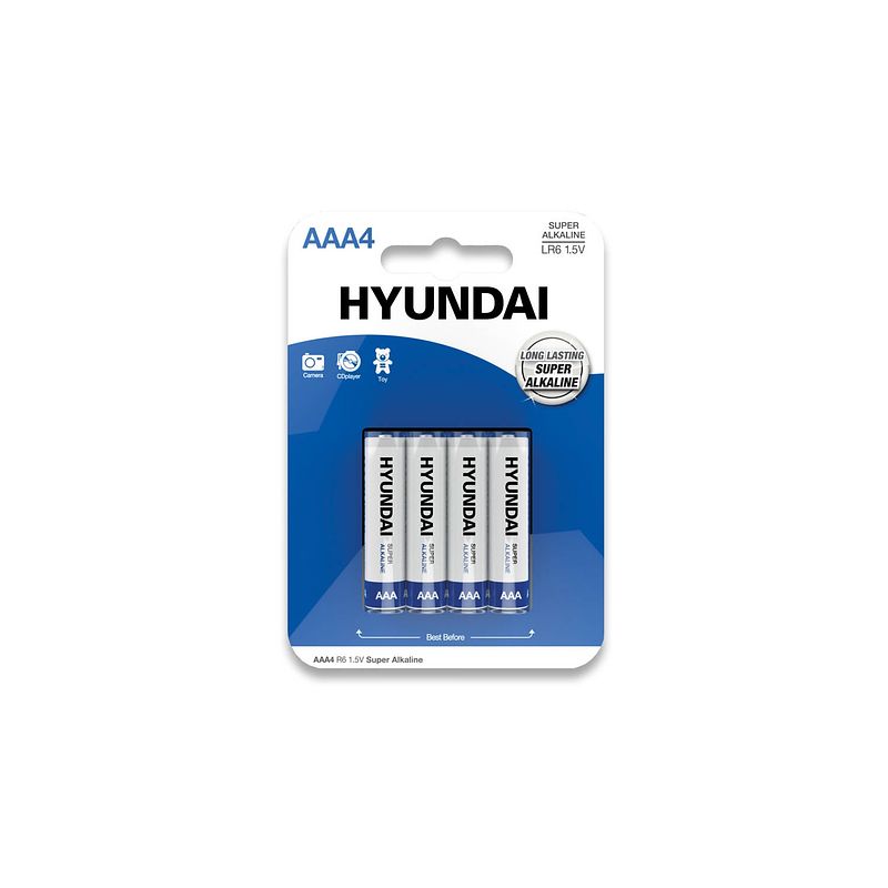 Foto van Hyundai - super alkaline aaa batterijen - 4 stuks