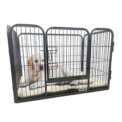 Foto van Maxxpet puppyren met bodemplaat - hondenbench - 107x71x73 cm - zwart