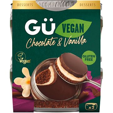 Foto van Gu free from gluten cheesecakes met chocolade en vanille 2 x 82g bij jumbo