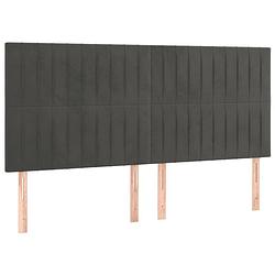 Foto van The living store hoofdbord - hoofdeind - donkergrijs - 200 x 5 x 118/128 cm - the living store