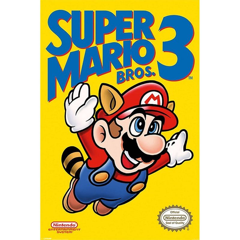 Foto van Pyramid super mario bros 3 nes cover poster 61x91,5cm