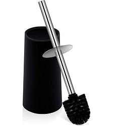 Foto van Fedec rvs toiletborstel met houder - zwart