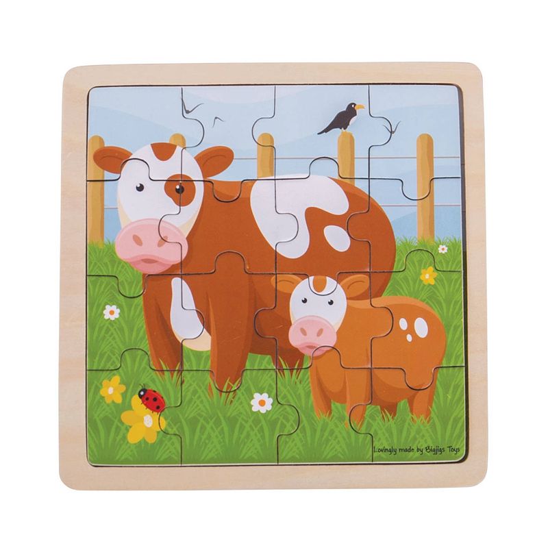 Foto van Bigjigs cow & calf puzzle