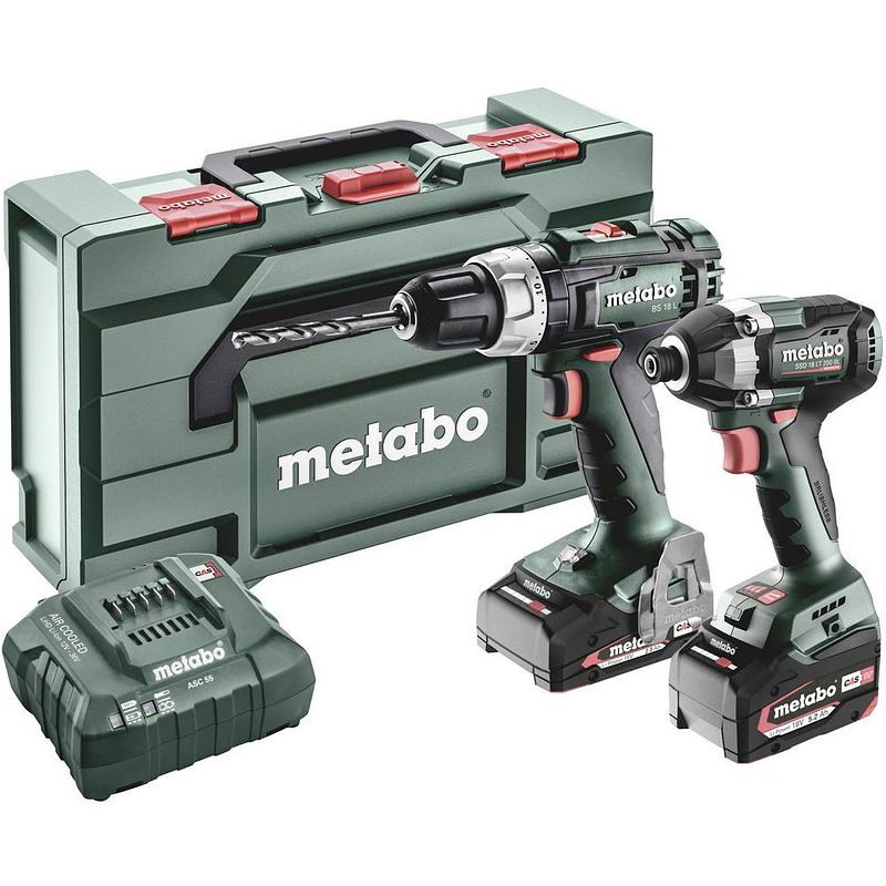 Foto van Metabo bsl+ssd200ltbl 685194000 accu-schroefboormachine, accu-slagmoersleutel 18 v 4 ah li-ion incl. accu, incl. lader