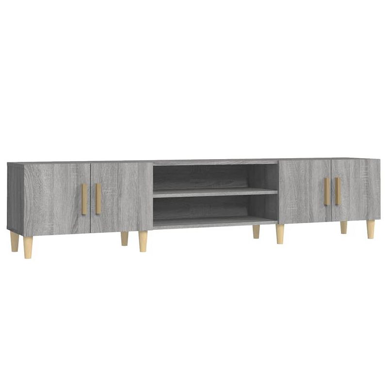 Foto van The living store tv-kast - trendy - tv-meubel - 180x31.5x40 cm - grijs sonoma eiken - duurzaam materiaal