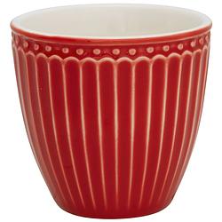 Foto van Greengate mini latte cup (espressokopje) alice rood 125 ml - h 7 cm - ø 7 cm