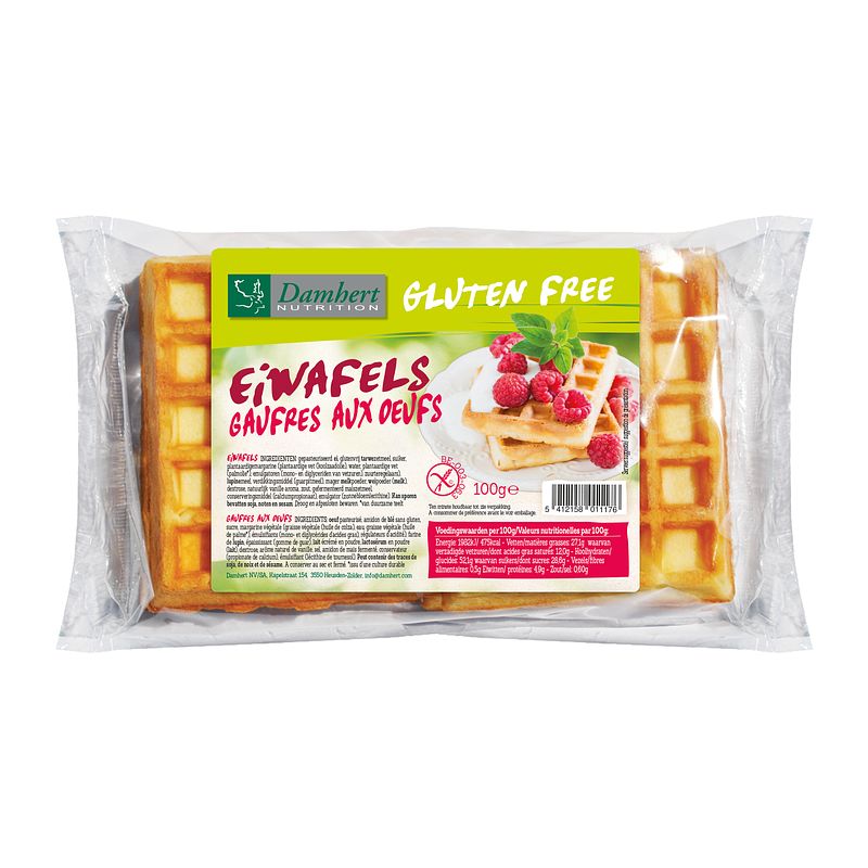 Foto van Damhert gluten free eiwafels